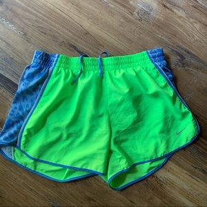 Nike Dri Fit Neon Active Wear Gym Shorts